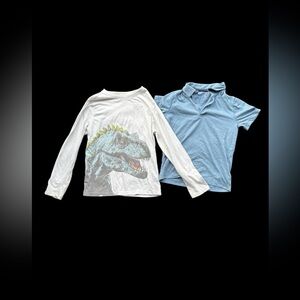 ✨2 pack of kids' T shirts - dinosaur and polo design✨